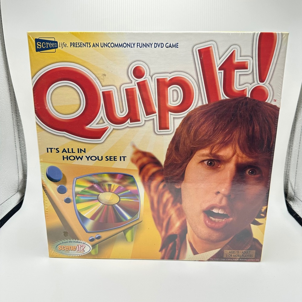 Screenlife Quip It! DVD Board Game New Factory Sealed Party Game Ages 13+